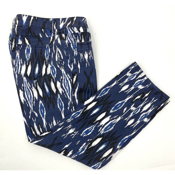 Su & Lola Lightweight Southwestern Aztec Stretch Ankle Crop Jeans - Picture 5 of 9